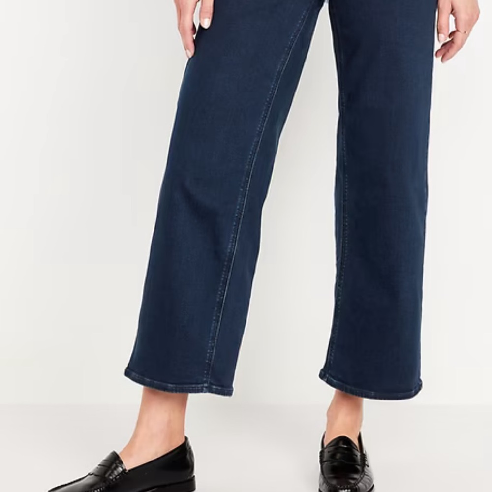 💐 Old Navy Wide Leg Cropped Jeans NWOT - Picture 4 of 9